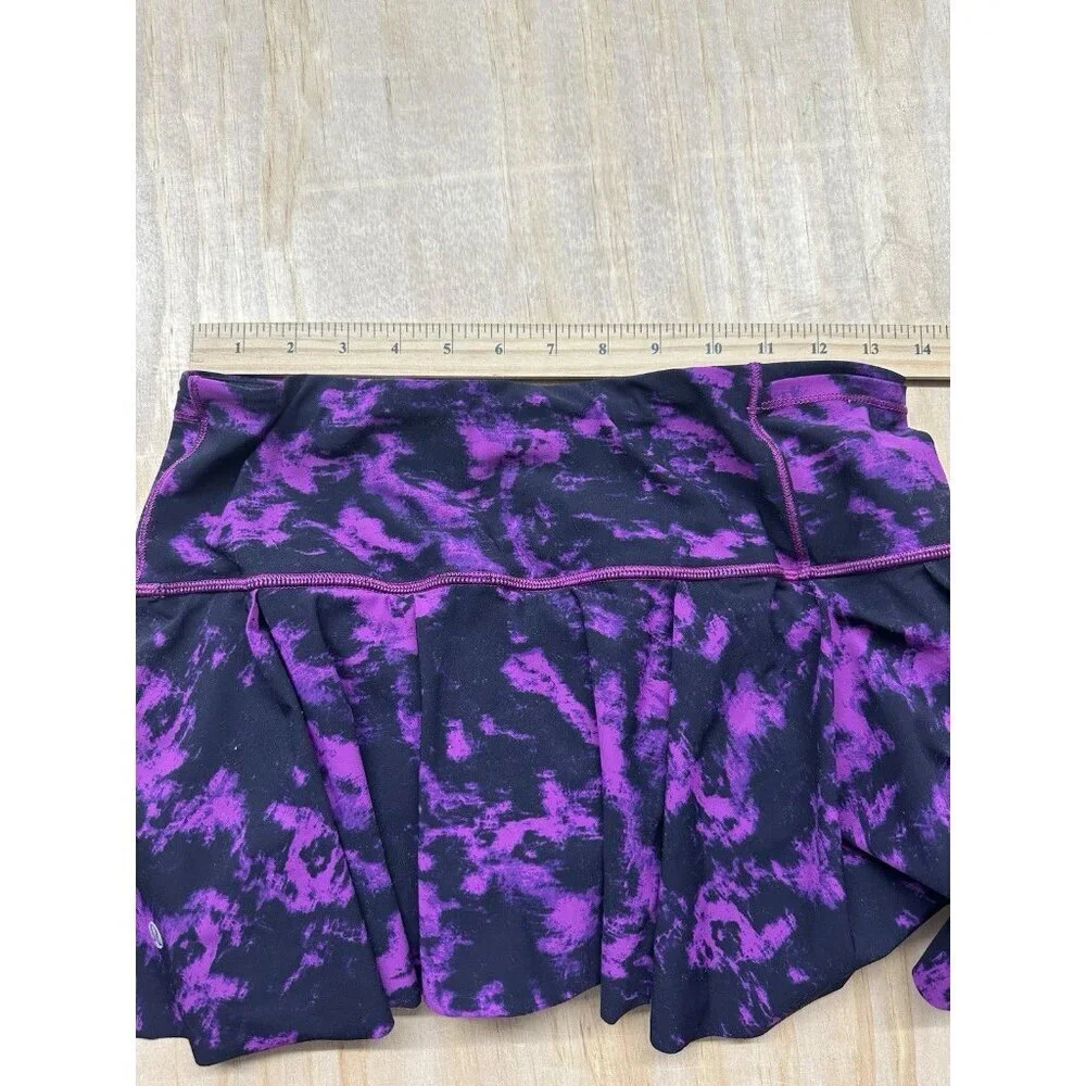 Lululemon Hit Your Stride Skirt Womens 6 Breezie‎ Regal Plum Black Tennis Skort